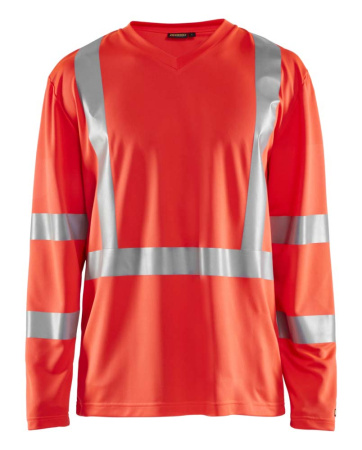 Highvis paita, UV-suojattu Huomio punainen, Blåkläder