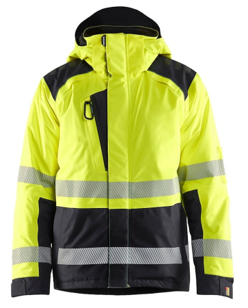 Highvis talvitakki Huomio keltainen/Musta, Blåkläder