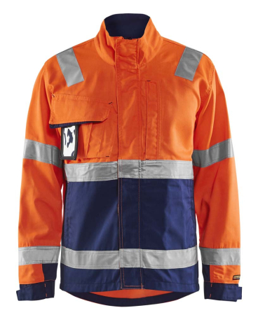 Highvis takki Huomio oranssi/Mariininsininen, Blåkläder