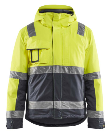 Highvis talvitakki Huomiokeltainen/Harmaa, Blåkläder