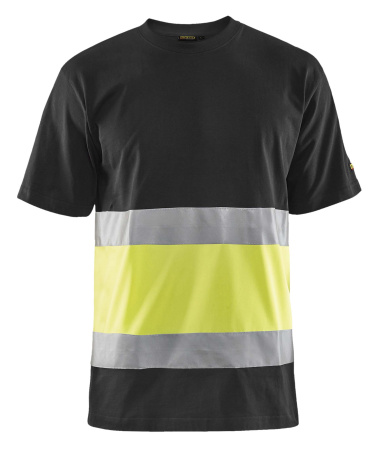 Highvis t-paita Musta/Huomio keltainen, Blåkläder