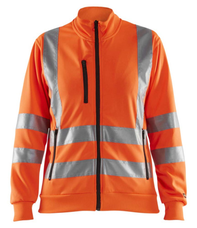 Naisten highvis college vetoketjulla Huomio oranssi, Blåkläder