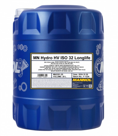 MANNOL HV ISO 32 LONGLIFE 20L (LAVA 30) MN2201-20