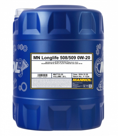MANNOL 0W-20 508/509 LONGLIFE 7722 20L