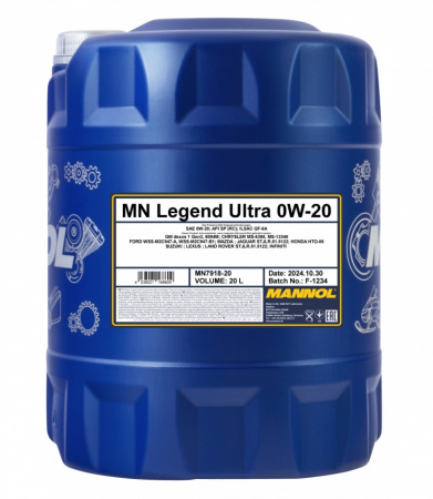 MANNOL 0W-20 LEGEND ULTRA 7918 20L