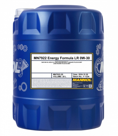 MANNOL 0W-30 ENERGY FORMULA LR 7922 20L