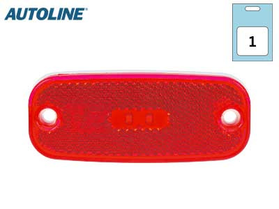 AUTOLINE LED ÄÄRIVALO PUN. 111X45MM 12-24V