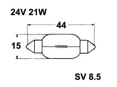 POLTTIMO 24V 21W 15X44MM
