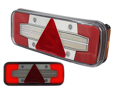 LED TAKAVALO PERÄV. NEON EFFECT 12/24V 7-KAM. OIK. 7-PIN DIN #