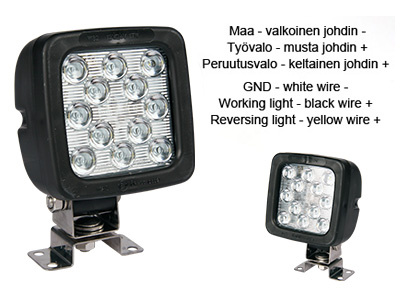 LED PERUUTUS/TYÖVALO 10-30V 17W IP66/68