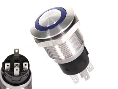 PAINONAPPI ANTI-VANDAL ON-ON 12V SININEN