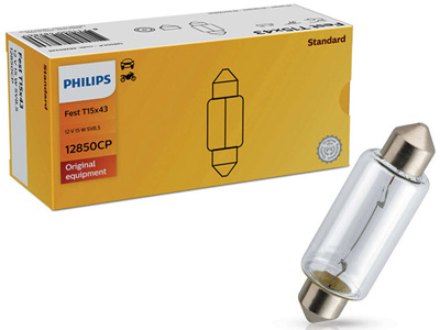 POLTTIMO PHILIPS FESTOON T15X43 12V 15W SV8,5