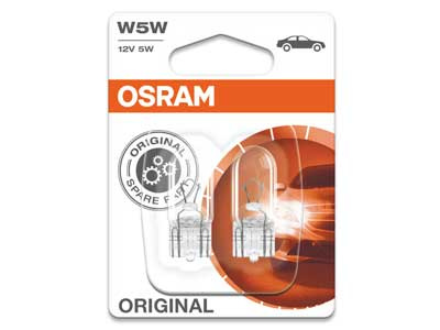 OSRAM ORIGINAL 12V W5W DOUBLE BLISTER