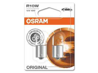 OSRAM # ORIGINAL 12V R10W BA15S DOUBLE BLISTER