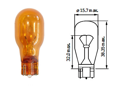 POLTTIMO JAHN 12V 16W W16W AMBER T10 W2.1X9,5D