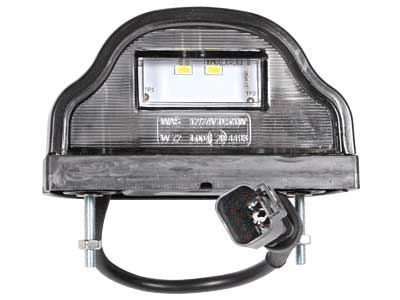 LED-REKISTERIVALO 12/24V ISO MUSTA DEUTSCH PISTOKE