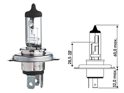 TYÖVALOLAMPPU 24V H4 100/70W