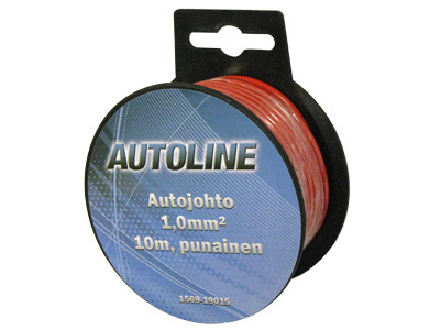 JOHTO 1,0MM2 PUNAINEN 10M, Hinta €/m