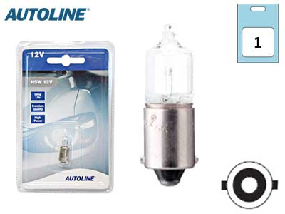 POLTTIMO AUTOLINE12V 5W BA9S MINIHALOGEN  BLISTER