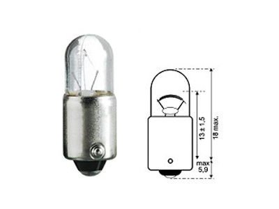 AUTOLAMPPU  1510    6V 2W BA9S