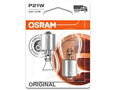 OSRAM # ORIGINAL 24V P21W  DOUBLE BLISTER
