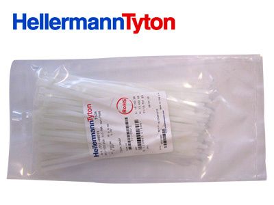 HELLERMAN NIPPUSIDE 100KPL 200X4,6 VALKOINEN