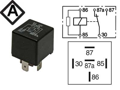 RELE 12V 20/30A VASTUS A-KYTKENTÄ