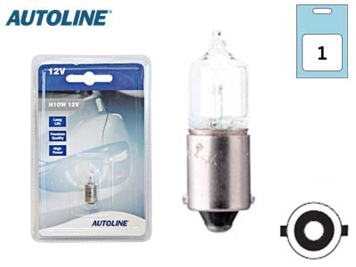 POLTTIMO AUTOLINE 12V 10W BA9S MINIHALOGEN  BLISTER