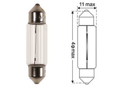 AUTOLAMPPU 6V 10W 11X40MM SV8,5