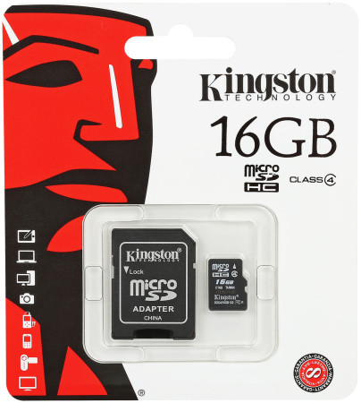 MUISTIKORTTI SD 16GB MINI + ADAPTER WG001-1