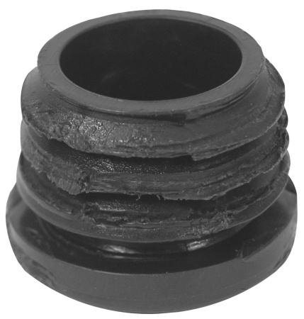 PUTKITULPPA PYÖREÄ 22MM MUSTA MUOVIA