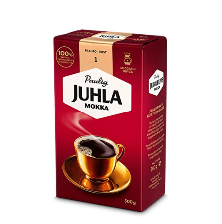 PAULIG JUHLA MOKKA KAHVI 500G, SUODATINJAUHATUS, PAAHTOASTE 1, 1