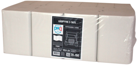 PROTRUCK KÄSIPYYHE Z-TAITE 20,6X24CM, PAKKAUS 20X150KPL, MM. TOR