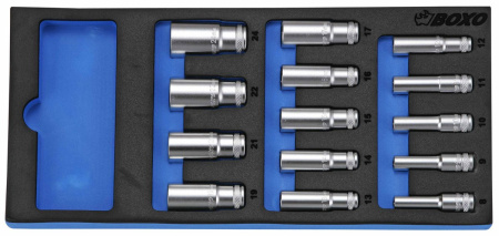 HYLSYSARJA 3/8" PITKÄT HYLSYT 8-24MM