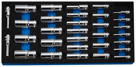HYLSYSARJA PITKÄT 12-KULMAISET 1/4",3/8" 284-BX647