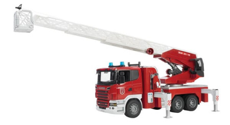 Scania-paloauto ja tikkaat/ääni U03590