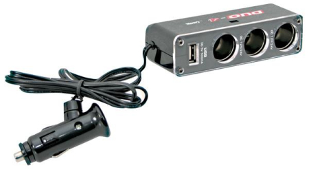 HAAROITUSSARJA 12V,3ULOSTULOA + 1 X USB 929-39048