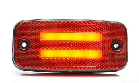 LED-ÄÄRIVALO 114X54X22MM PUNAINEN 2-VIIVAA 12-24V IP68, 5M, SIS