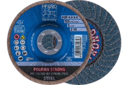 PFERD liuskehiomalaikka POLIFAN® SGP STRONG STEEL,  PFC 125x22 vino
