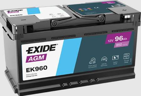 EXIDE-AKKU AGM EK960 96AH