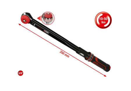 KS TOOLS 3/8" ERGOTORQUE®PRECISION MOMENTTIAVAIN, 10-50NM