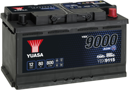 AKKU YUASA 80AH AGM -+ 317X175X190