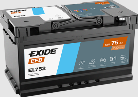 EXIDE-AKKU EFB EL752 75AH EL752-1102