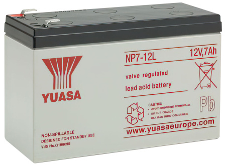 AKKU YUASA SULJETTU 12V/7AH 151X65X97,5