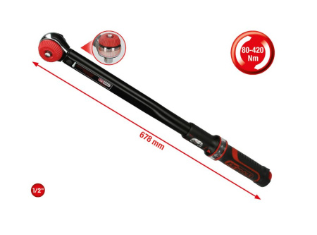 KS TOOLS 1/2" ERGOTORQUE®PRECISION MOMENTTIAVAIN, 80-420NM