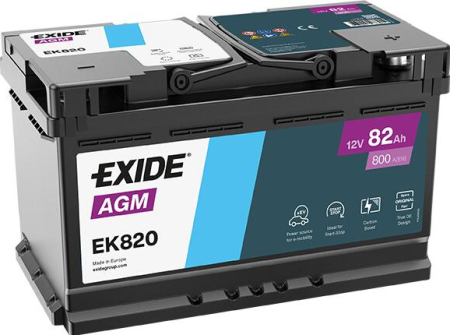 EXIDE-AKKU AGM EK820 82AH EK820-1102