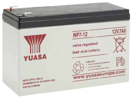 AKKU YUASA SULJETTU 12V/7AH 151X65X97,5