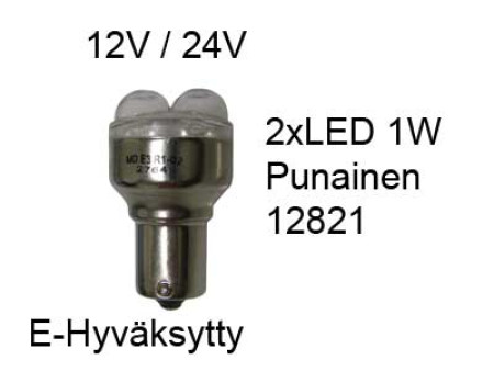 LED-POLTTIMO PUN 12/24V E-HYV 5W 12821LED-PUN