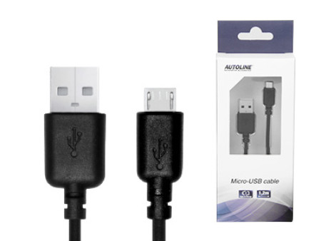 MICRO-USB KAAPELI 1,2M MUSTA 1800-0330