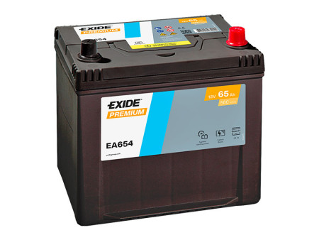 EA654 EXIDE PREMIUM 65AH 230X173X222 -/+ 580A 1815-EA654